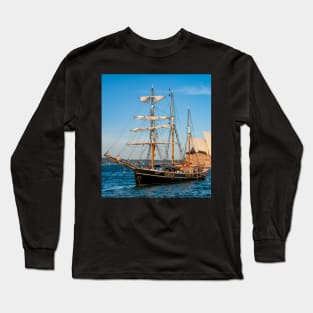 Southern Swan Sailing Ship, Sydney Harbour, Australia Long Sleeve T-Shirt